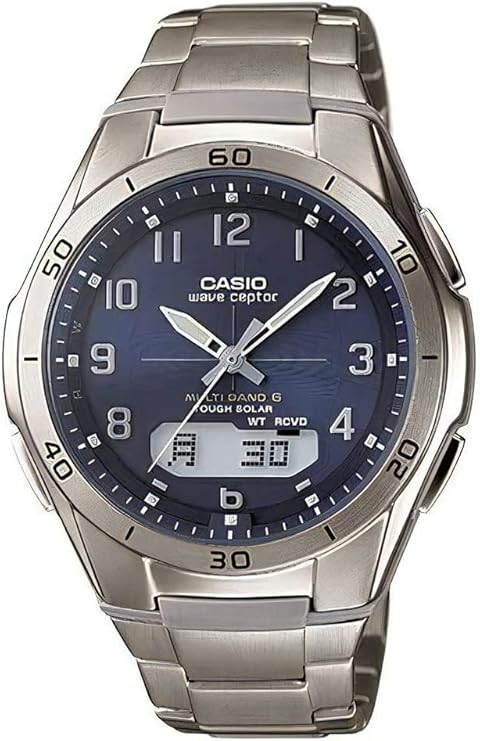 CASIO チタン電波ソーラー腕時計