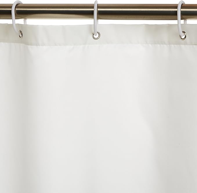 Amazonベーシック シャワーカーテン 丈183 cm x 幅183 cm (1枚組)