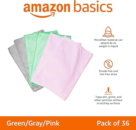 Amazonベーシック　マイクロファイバー 36枚入 (40 x 30 cm)