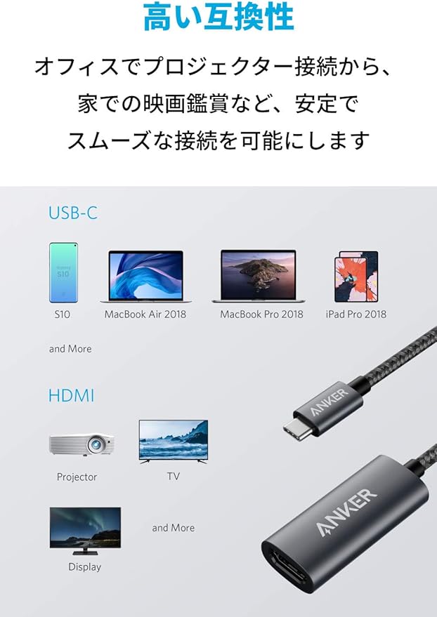 Anker PowerExpand+ USB-C & HDMI 変換アダプタ 【4K (60Hz) 対応】
