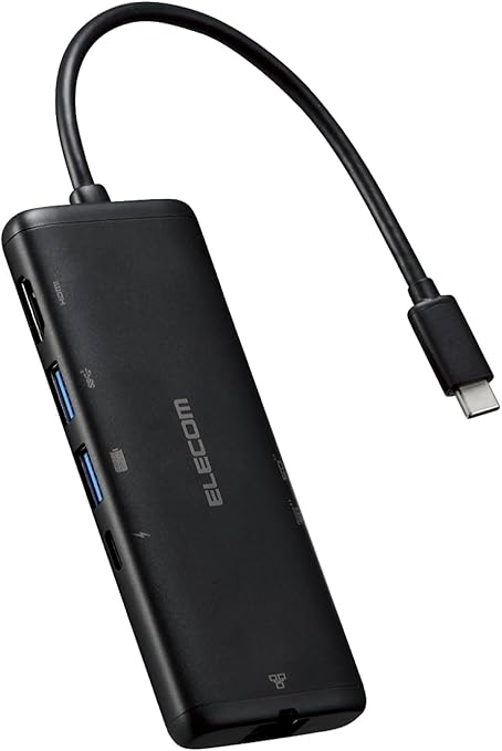 エレコム USB-C ハブ 7in1 PD対応 100W LANポート HDMI 4K60Hz
