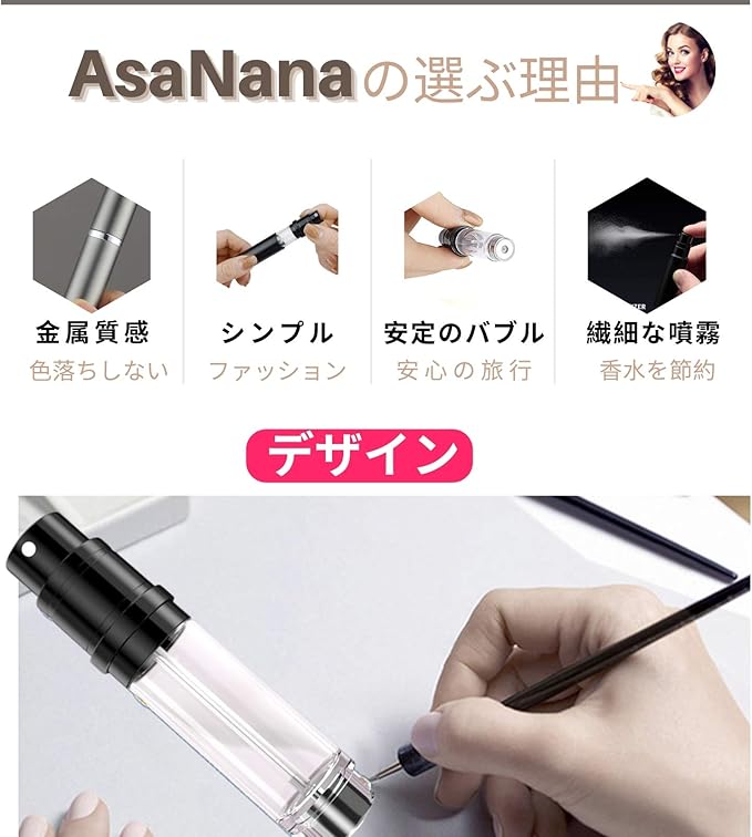 AsaNana アトマイザ－ 詰め替え スプレー