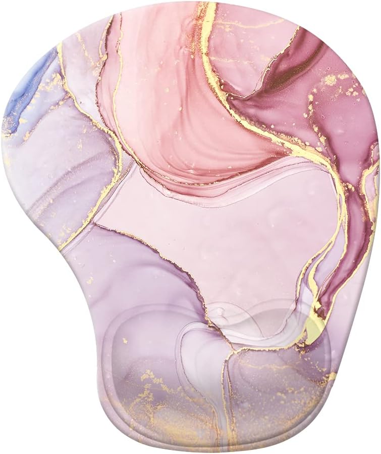 【iCasso】リストレスト一体型マウスパッド(大理石柄)