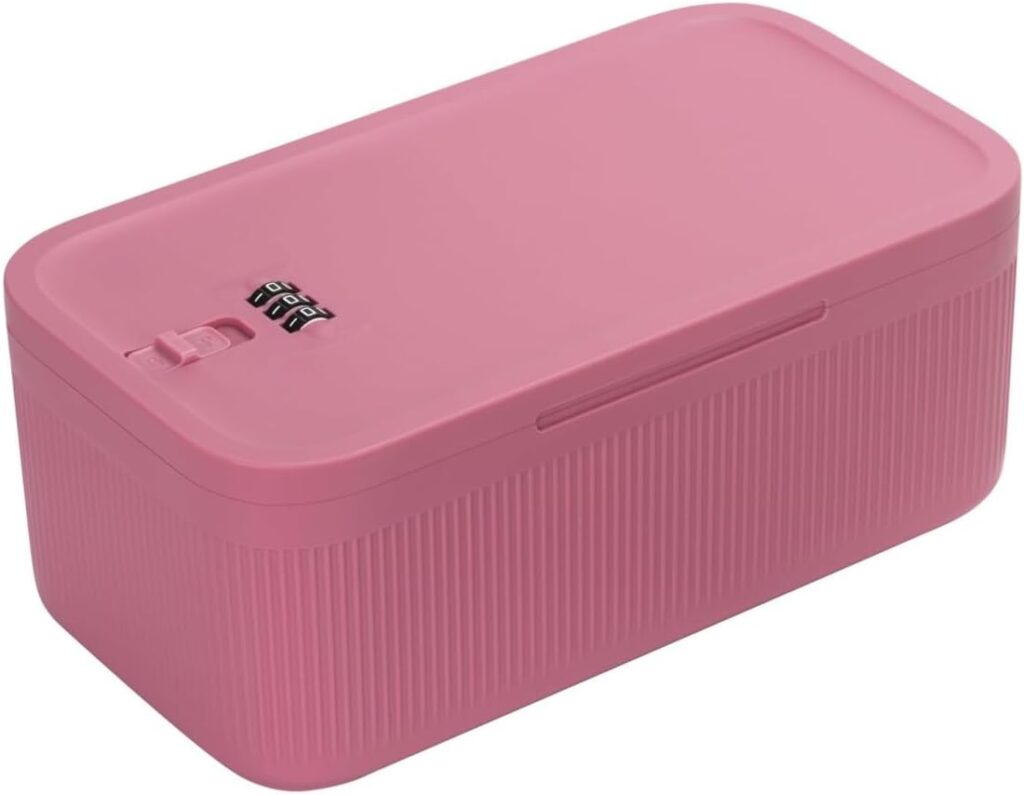 【youyeetoo】ロック可能な収納ボックス(ワインレッド)