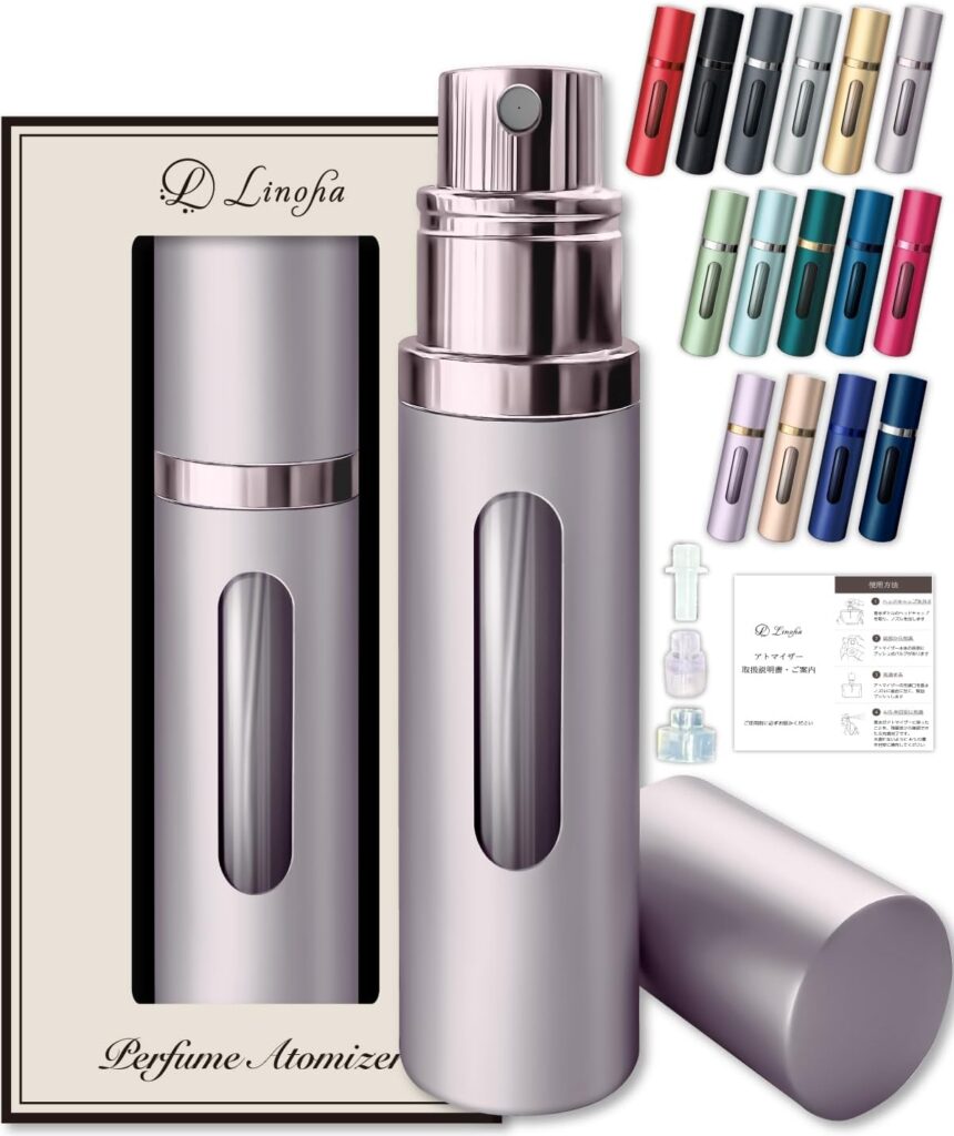 【Linoha】アトマイザー(マグネット式キャップ×ガラスボトル/15色展開)