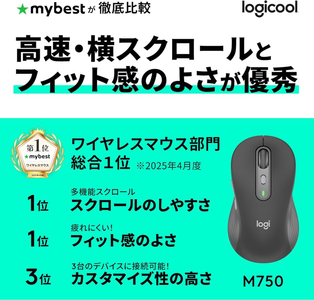 【Logicool】Signature M750MGR Bluetooth ワイヤレスマウス