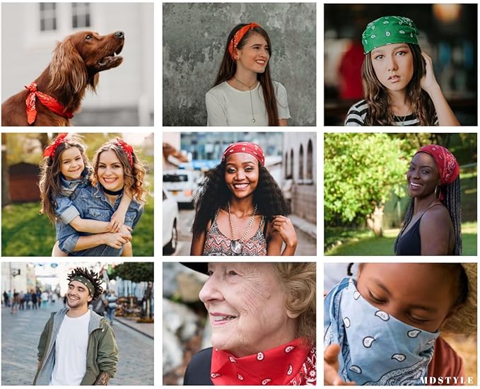 【MDSTYLE】特大バンダナ 3枚セット(68.5x68.5cm)