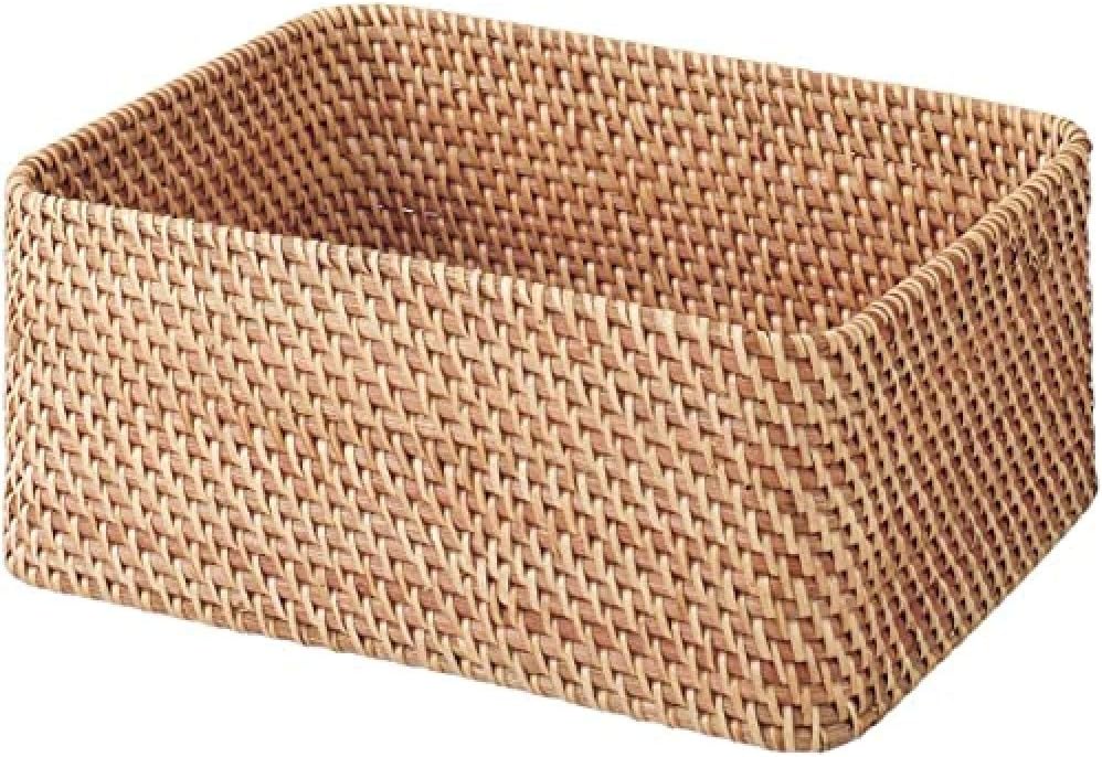 【無印良品】重なるラタン長方形バスケット・中