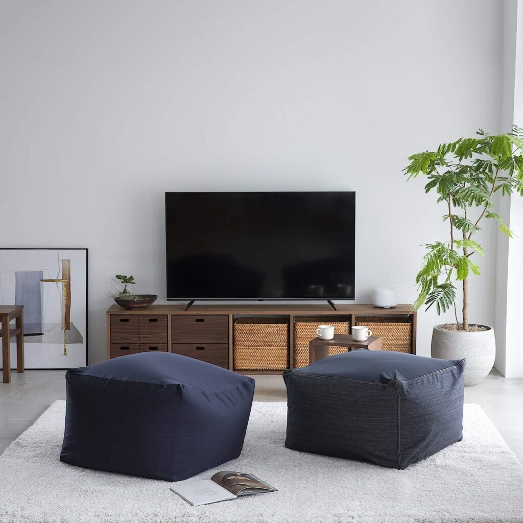 【無印良品】重なるラタン長方形バスケット・中