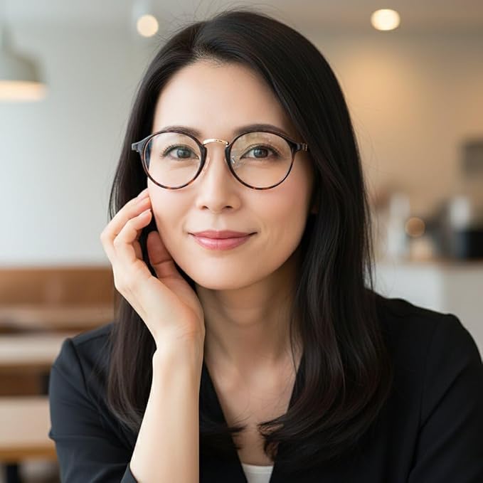 【ビグラッド】おしゃれなケース付老眼鏡(ボストン型)