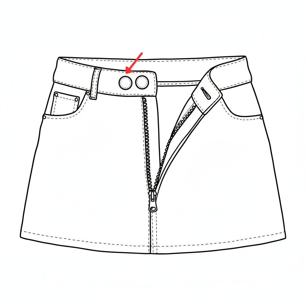 重なりを深くするタイプ(留め位置を変える)