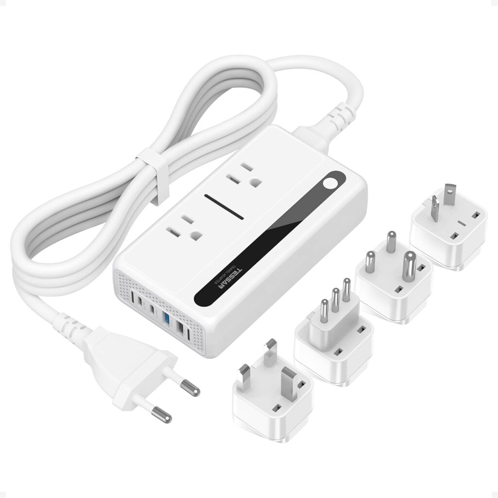 【TESSAN】海外旅行用変圧器(急速充電･USB-C×2)