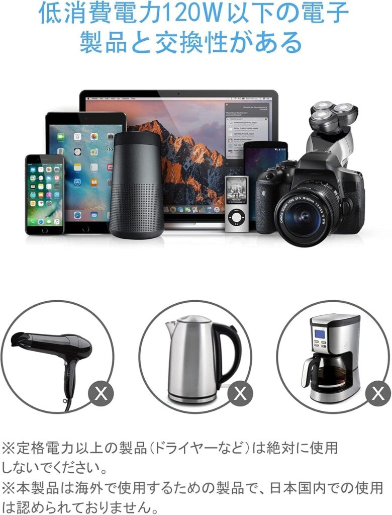 【BESTEK】 正弦波海外用変圧器(経済産業省承認済み)
