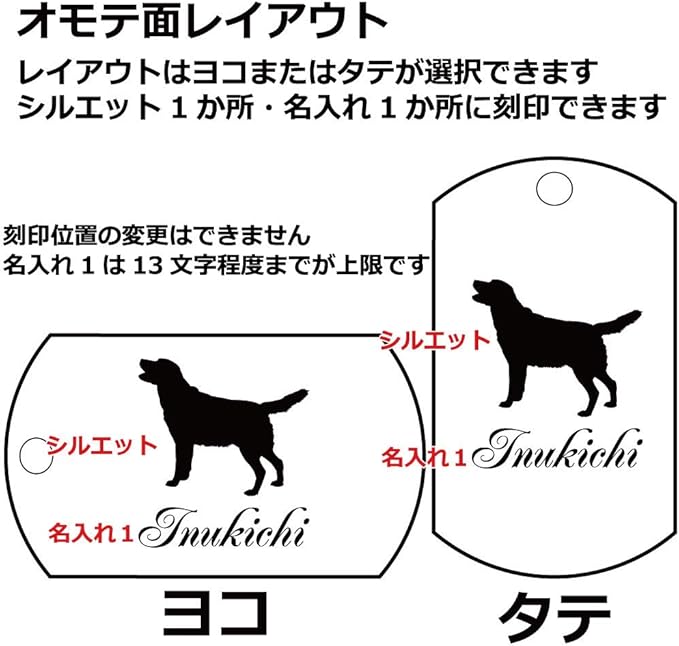 【ごほうび屋】ドッグタグ特徴