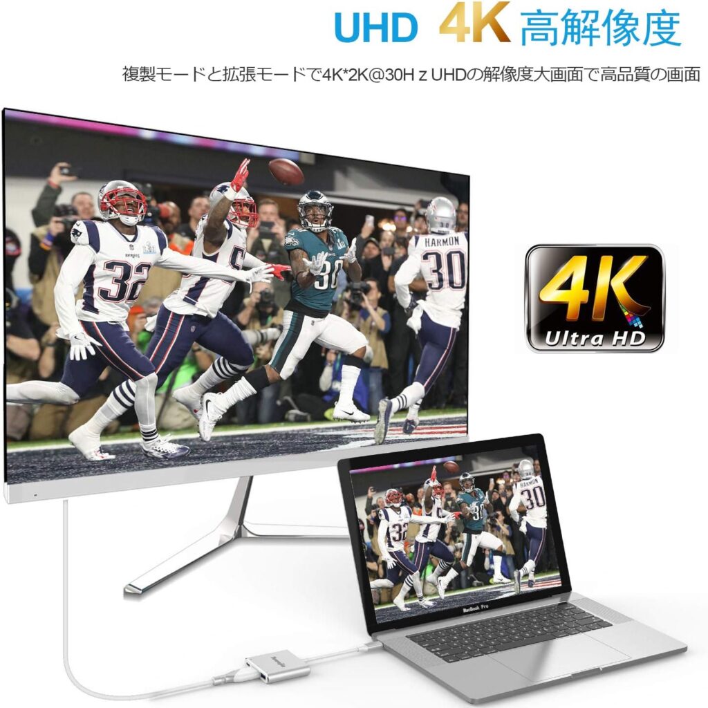 【Tuwejia】USB-C HDMIアダプタ 4K対応/100W PD/USB-A(USB3.0対応)