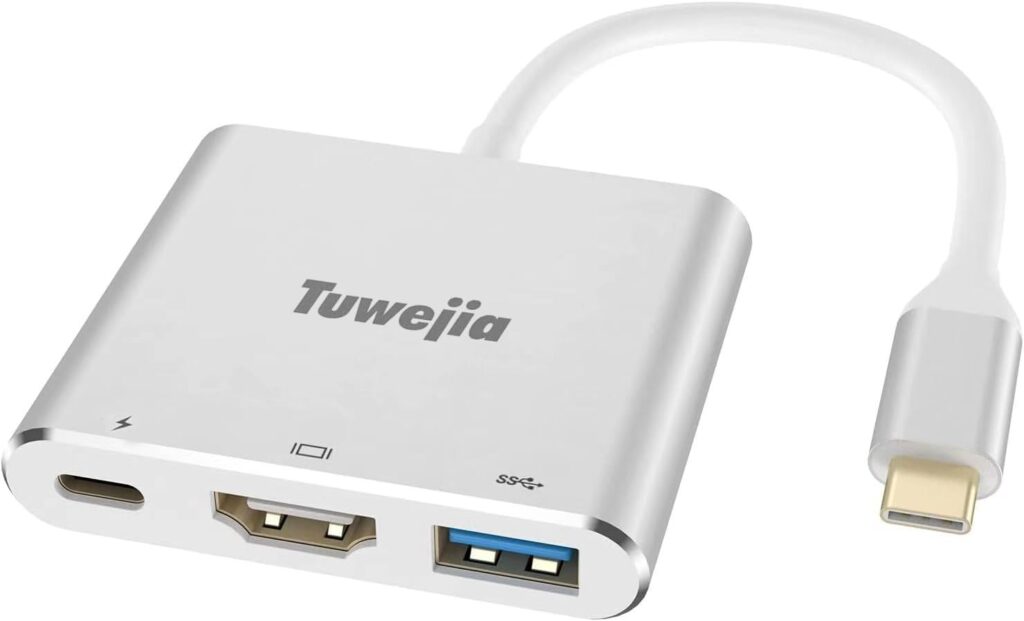 【Tuwejia】USB-C HDMIアダプタ 4K対応/100W PD/USB-A(USB3.0対応)