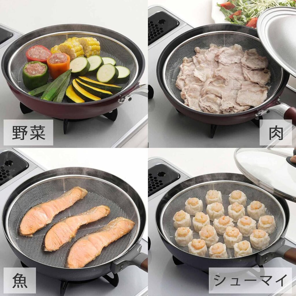 【下村企販】フライパンで使える蒸しざる特徴