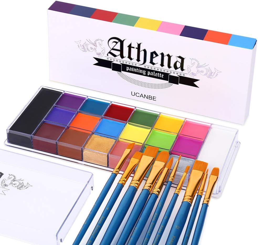 UCANBE/Athena20色フェイスボディペイント(ブラシつき)