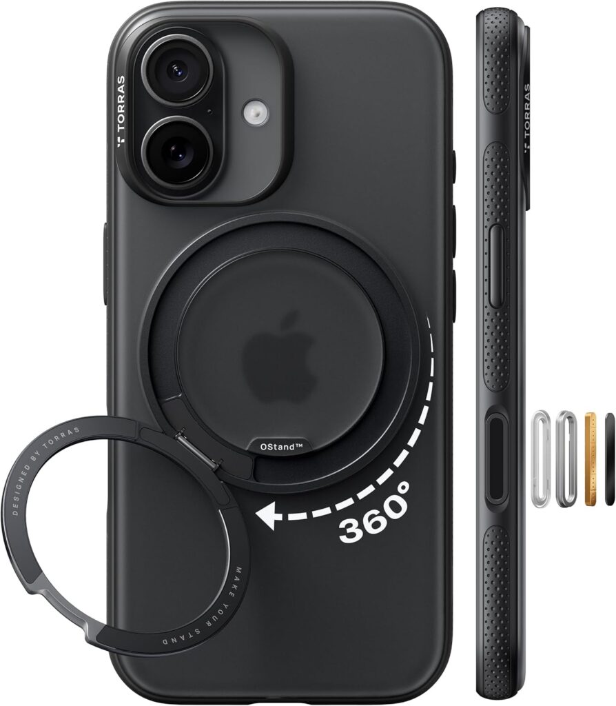 【TORRAS】iPhone17用ケース Ostand O3 Fitness MagSafe対応 多機能360度回転スタンド付き