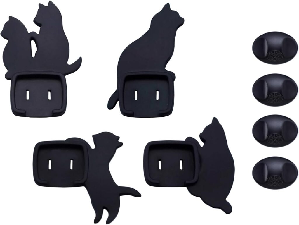 旭電機化成 スマイルキッズ ねこのコンセントカバー 4個組 