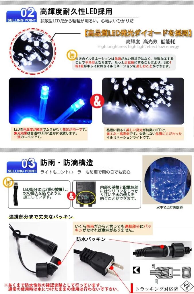 AKIRARI イルミネーション つらら LED 120球 5m