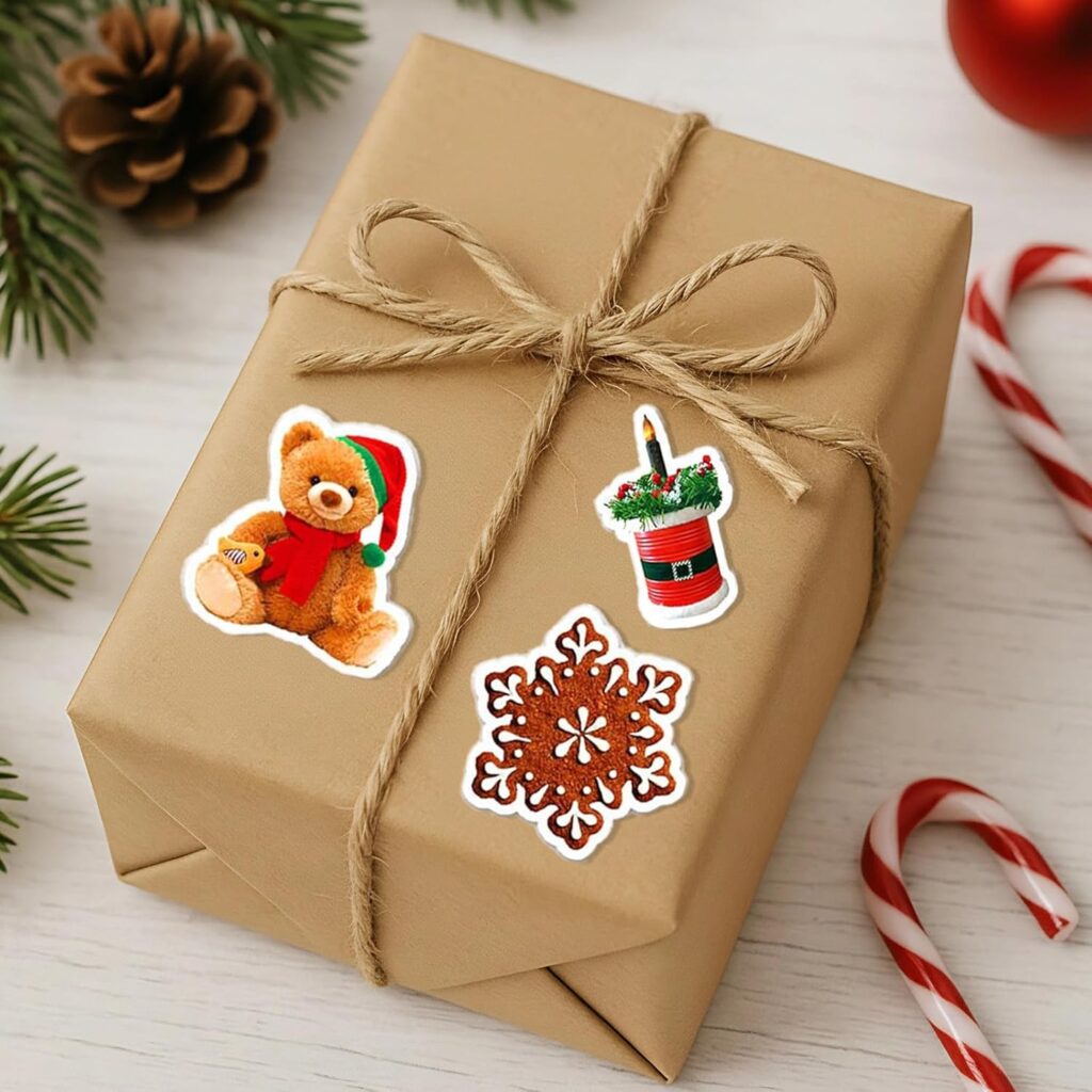 Ubefuu クリスマス シール ステッカー 50枚入り