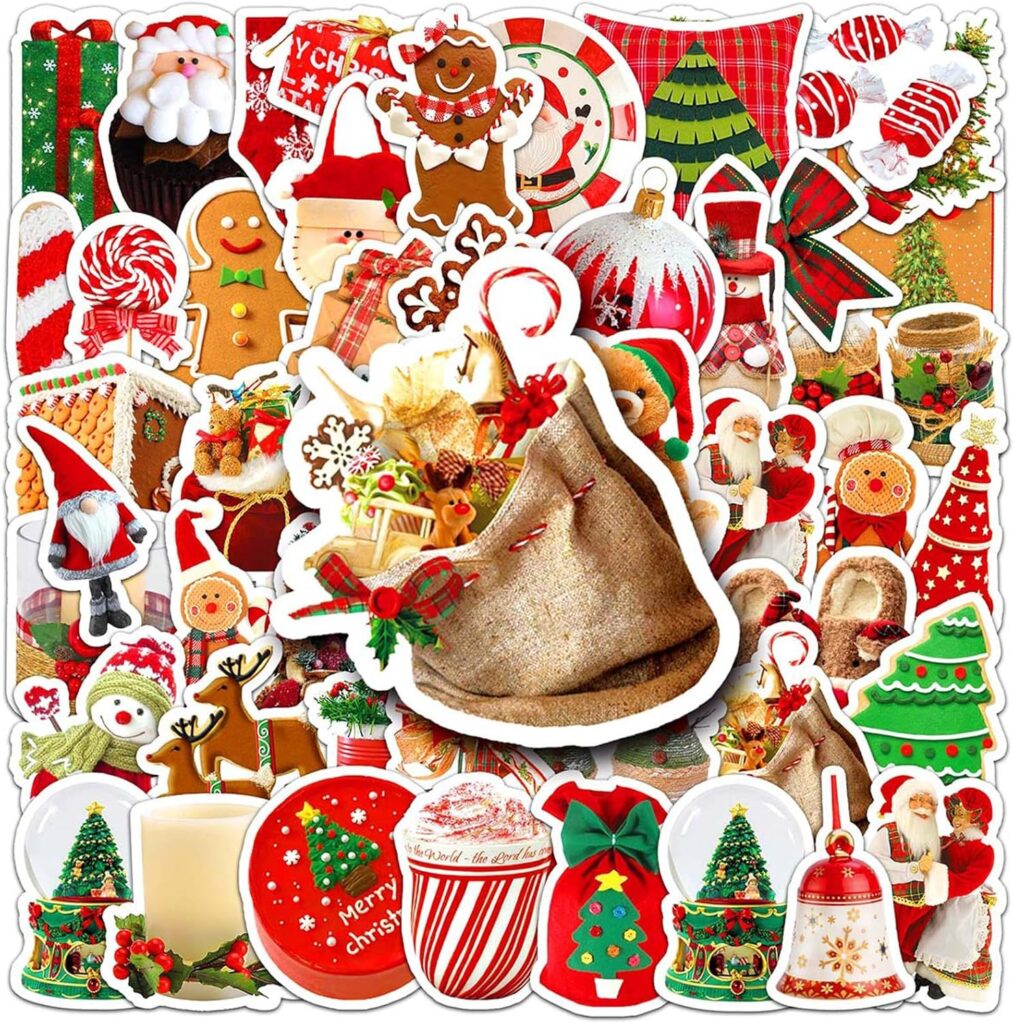 Ubefuu クリスマス シール ステッカー 50枚入り