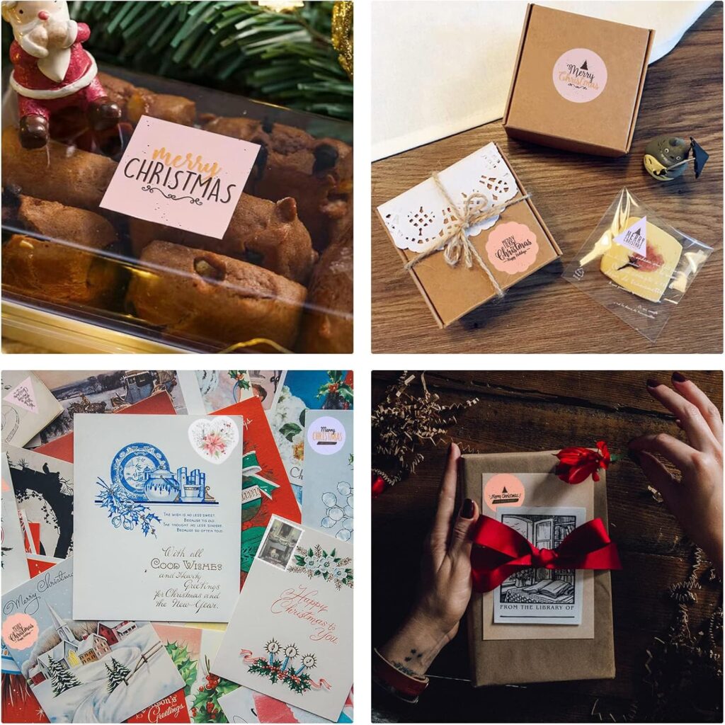 FINGOOO クリスマス シール ステッカー 180枚