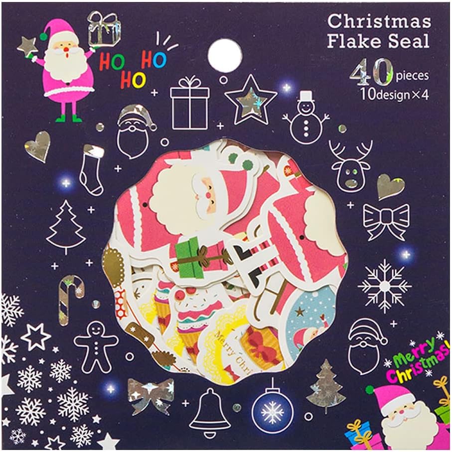 クローズピン クリスマス フレークシール