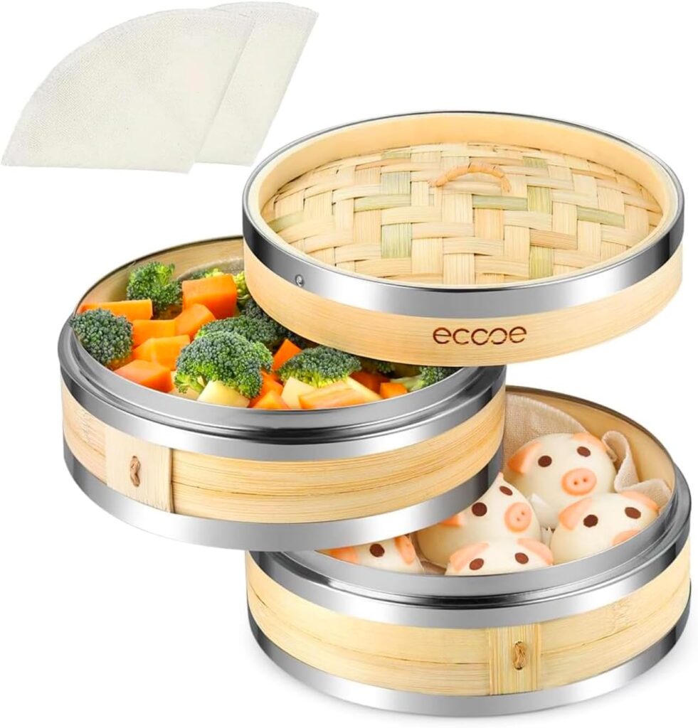 ecooe/天然竹蒸し器(蒸し布付き)