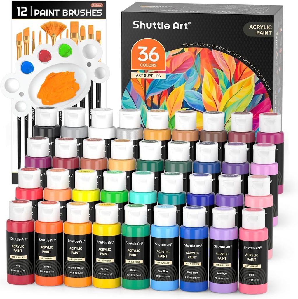 Shuttle Art/アクリル絵の具セット36色60ml