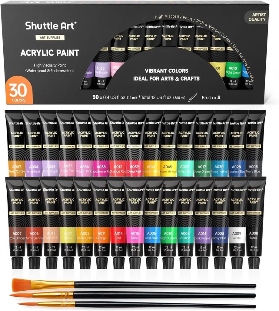 Shuttle Art/アクリル絵の具セット30色12ml